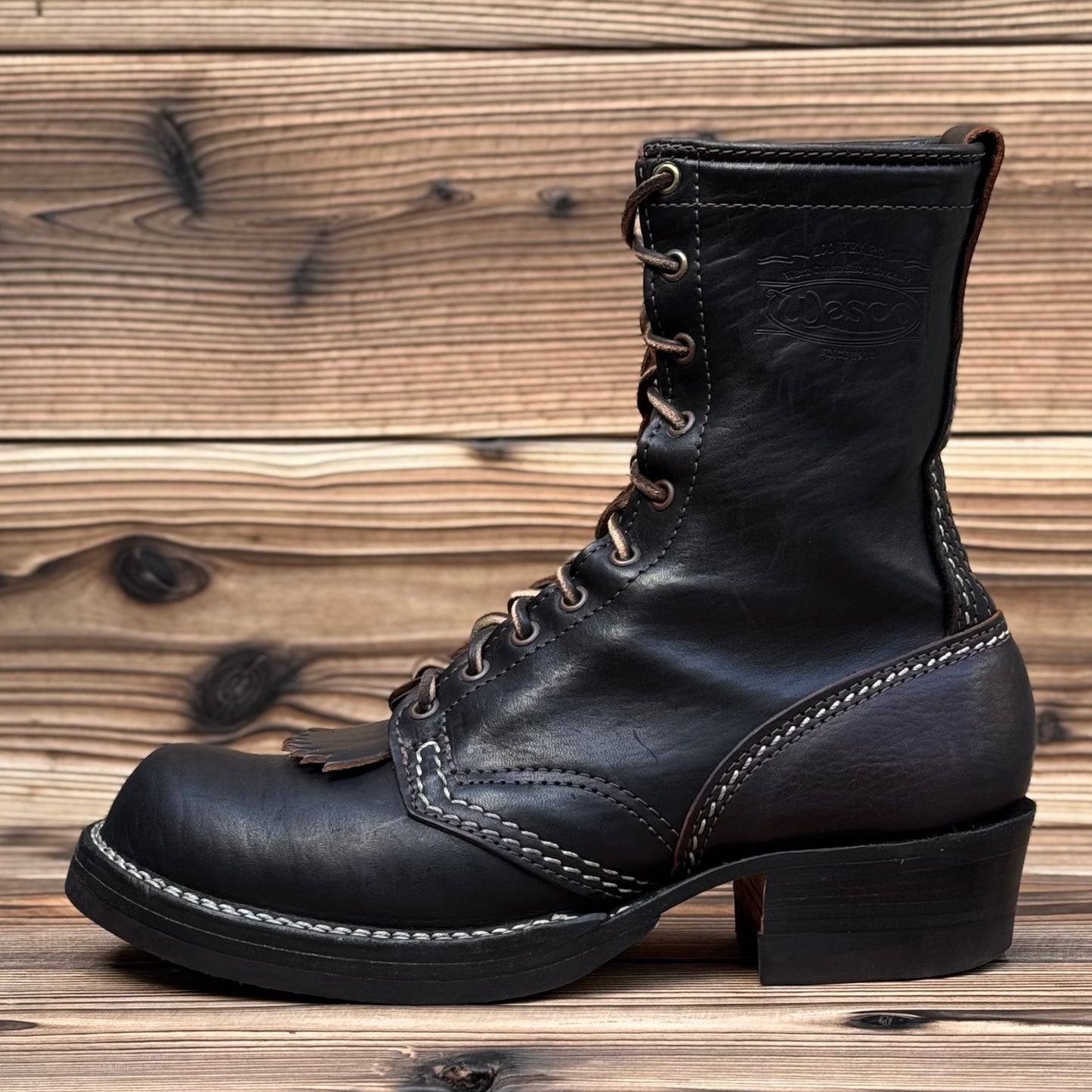 JOBMASTER 1st Black Horsehide 10"Height #705 Vibram〈10E〉