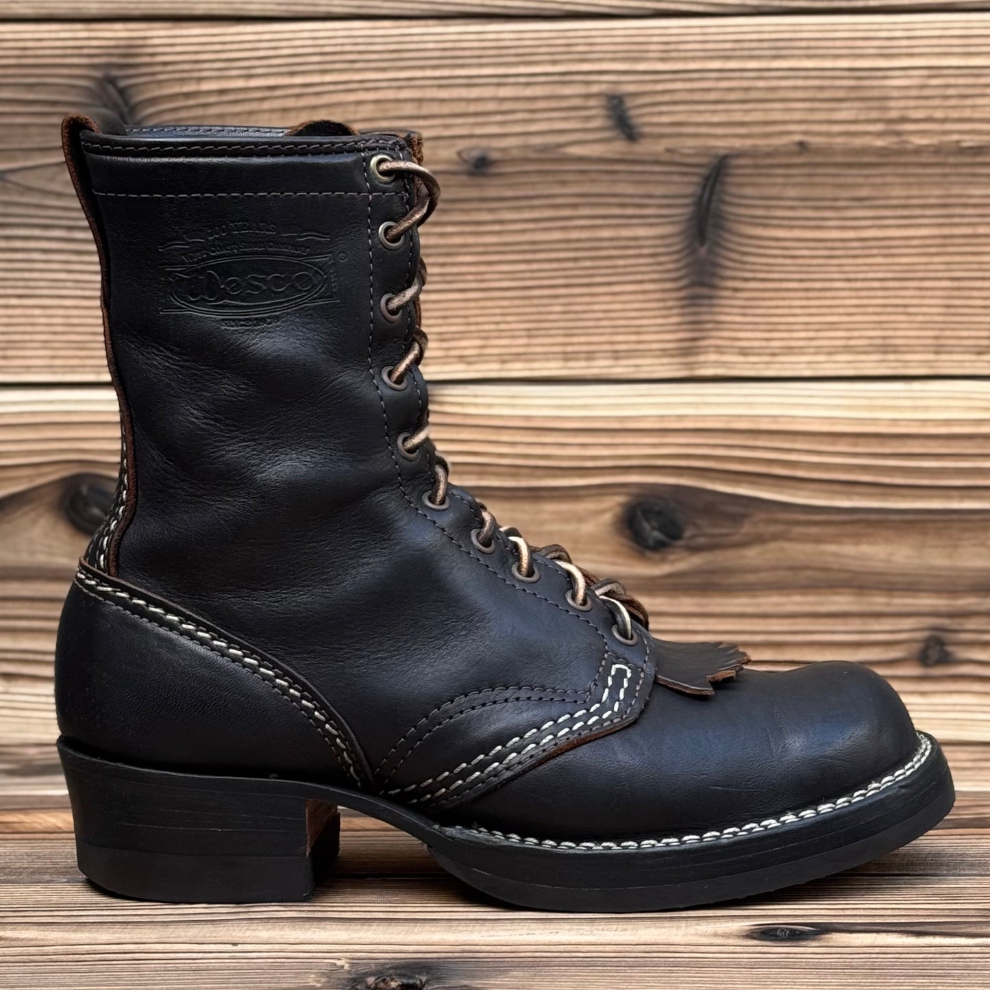 JOBMASTER 1st Black Horsehide 10"Height #705 Vibram〈10E〉