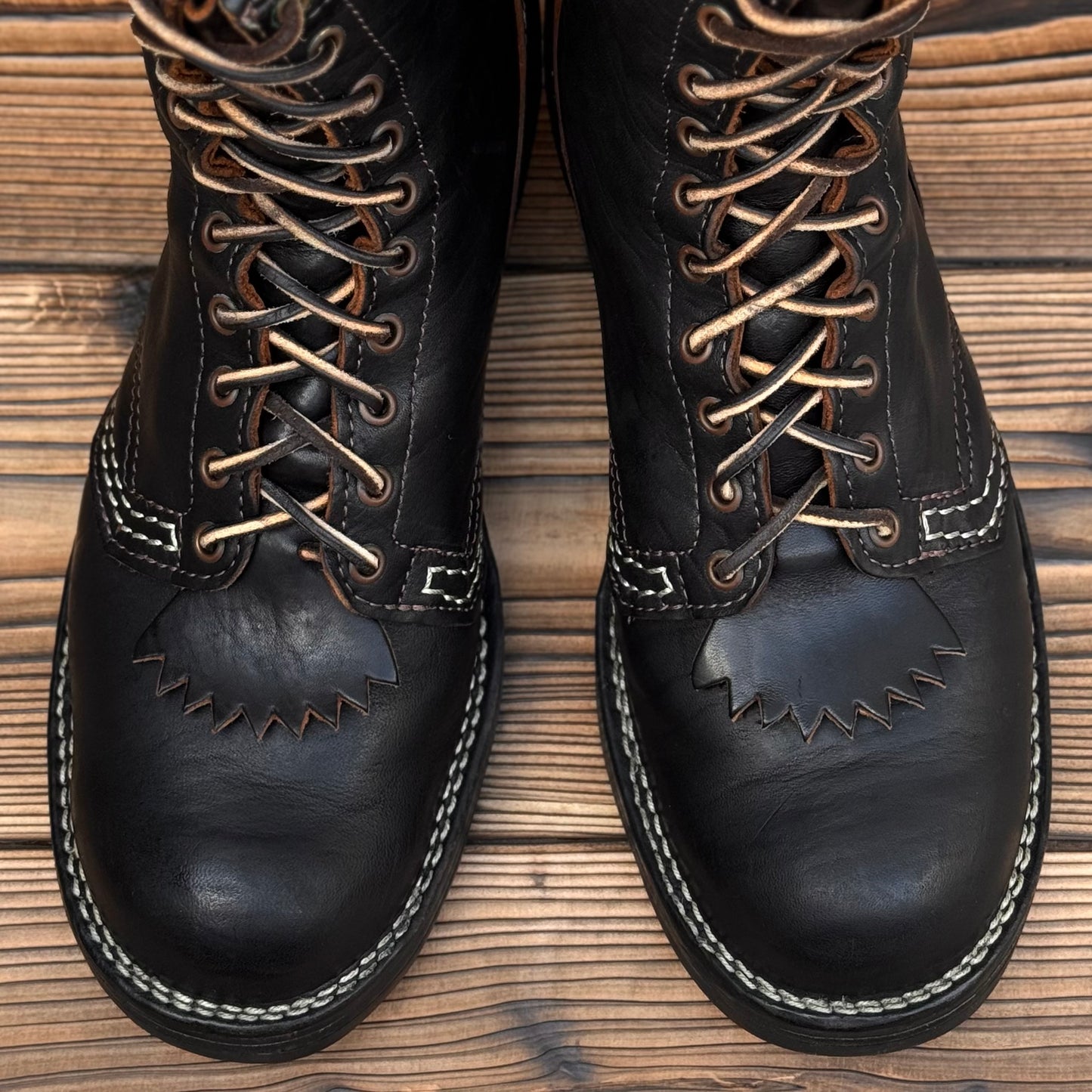 JOBMASTER 1st Black Horsehide 10"Height #705 Vibram〈10E〉