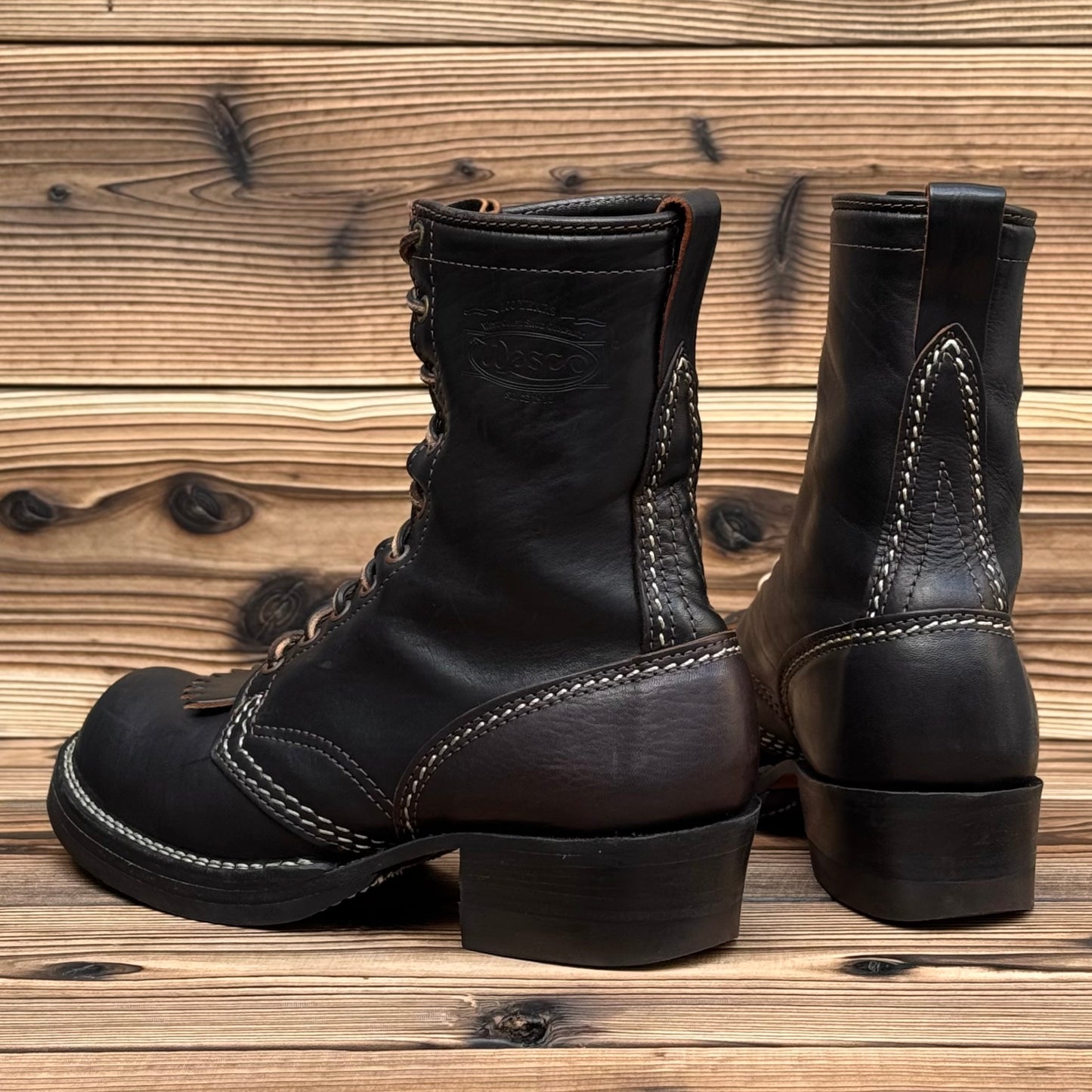 JOBMASTER 1st Black Horsehide 10"Height #705 Vibram〈10E〉