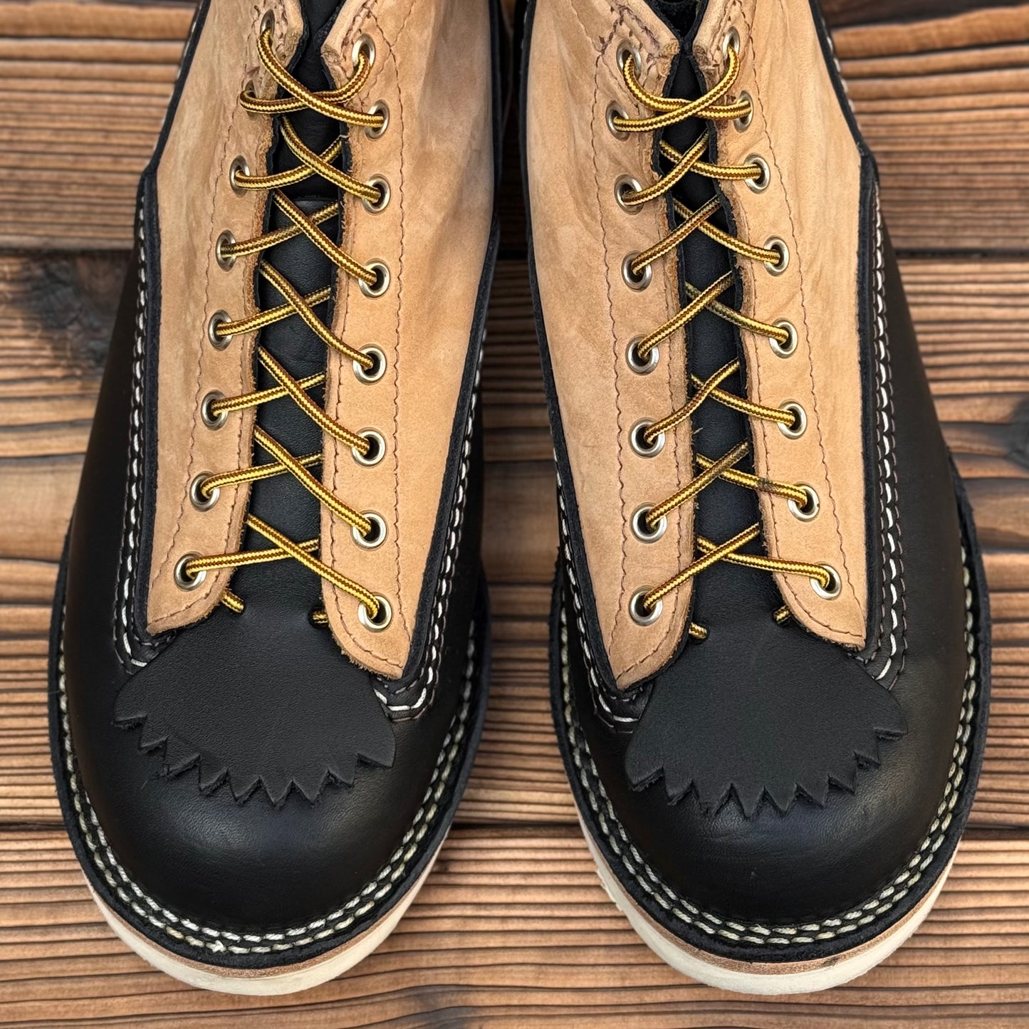 JOBMASTER Black x Burlap 6"Height #4014 Vibram Natural〈8E〉