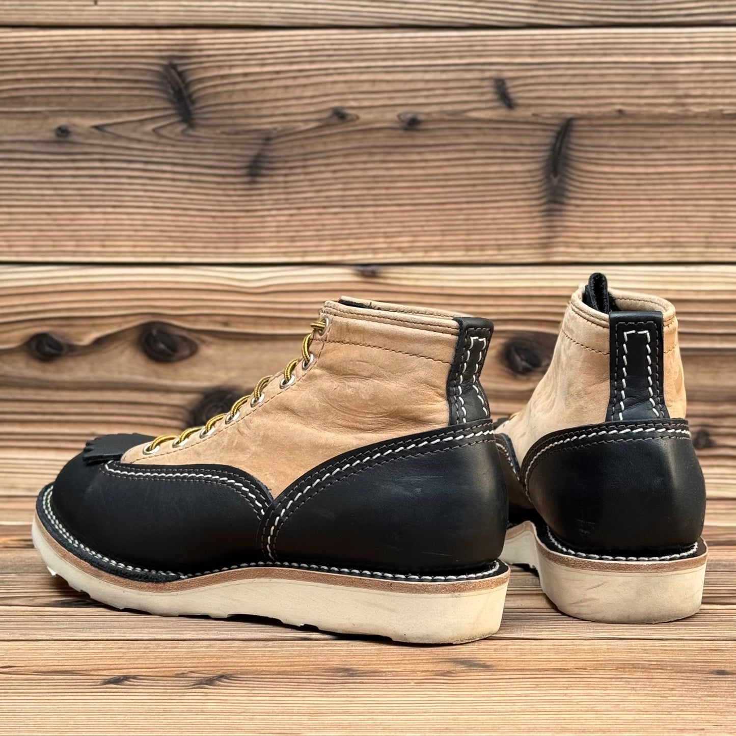JOBMASTER Black x Burlap 6"Height #4014 Vibram Natural〈8E〉