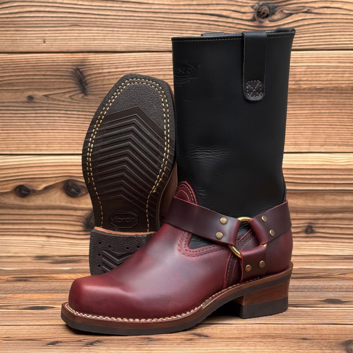 HARNESS Burgundy Domain x Black Tie Domain 11"Height #700 Vibram〈7E〉