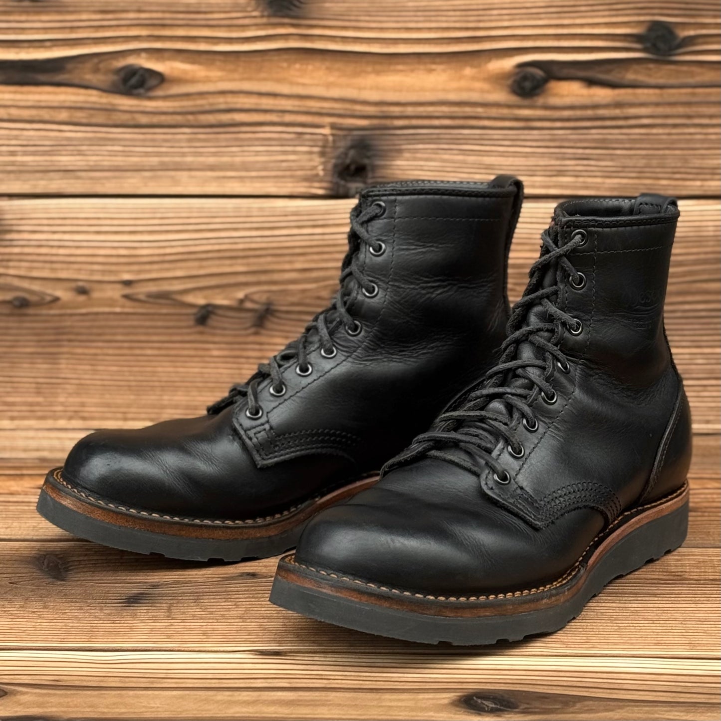 WARREN Black 8"Height #4014 Vibram Black〈9 1/2C〉