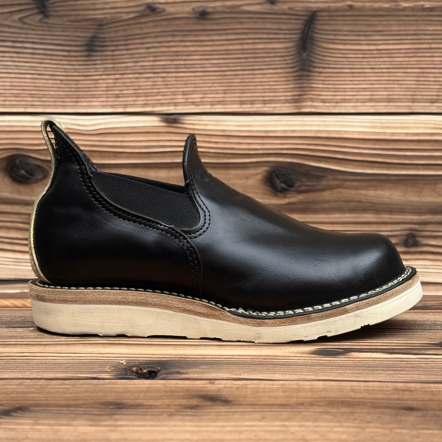ROMEO Black Horsehide #4014 Vibram Natural〈7 1/2E〉