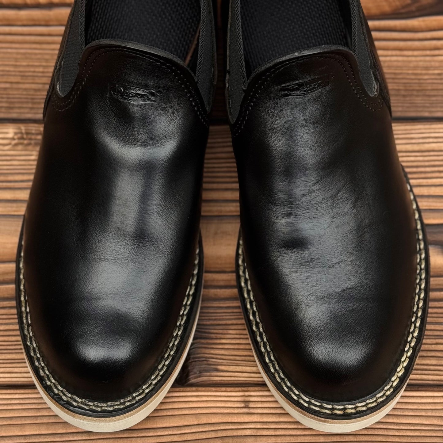 ROMEO Black Horsehide #4014 Vibram Natural〈7 1/2E〉