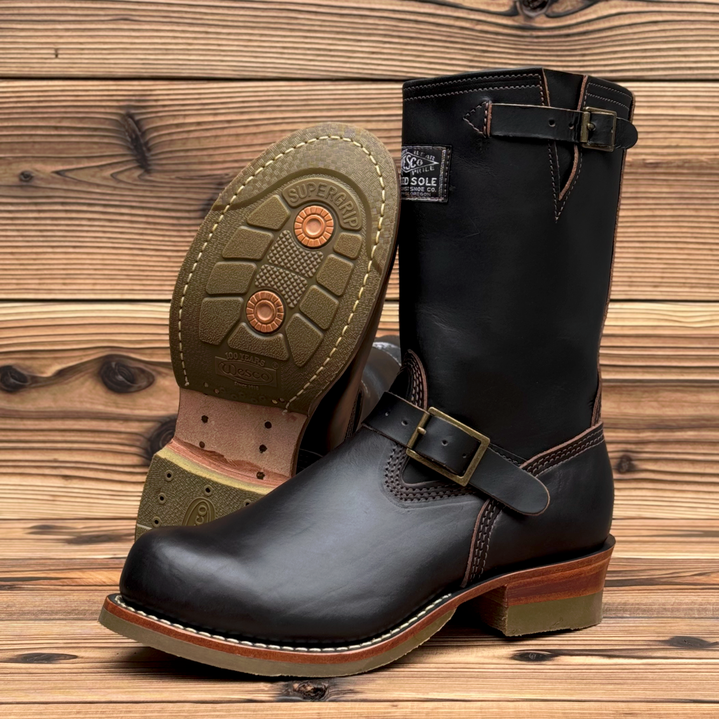 1939's Horween Black Horsehide 10"Height Super-Grip Half-Sole Green〈9 1/2EE〉