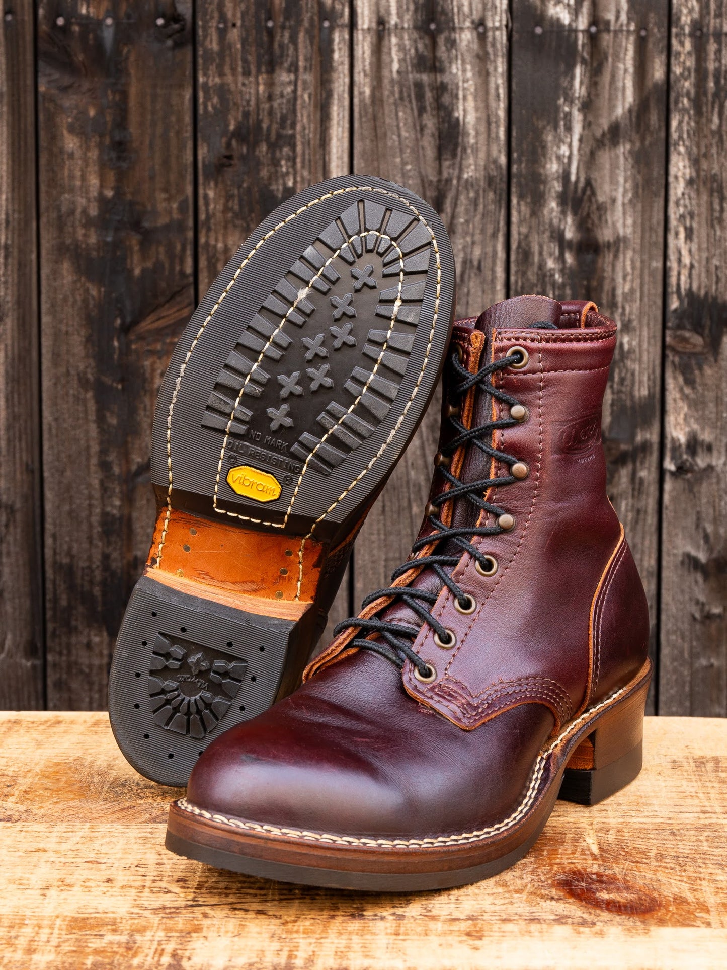WARREN Burgundy 8"Height #435 Vibram 〈8E〉