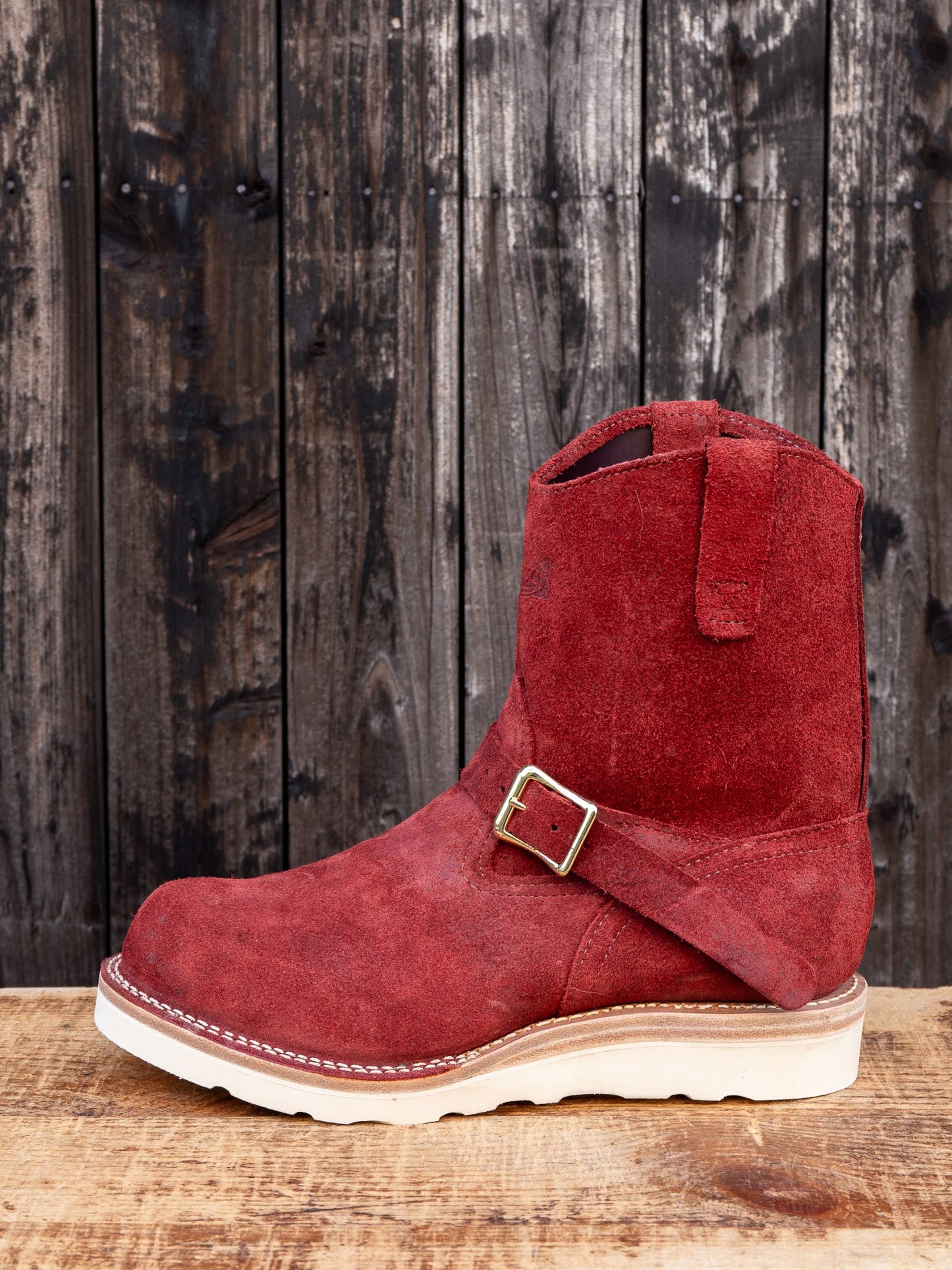 MORRISON Roughout Burgundy 9" Height #4014 Vibram Natural 〈9 1/2EE〉