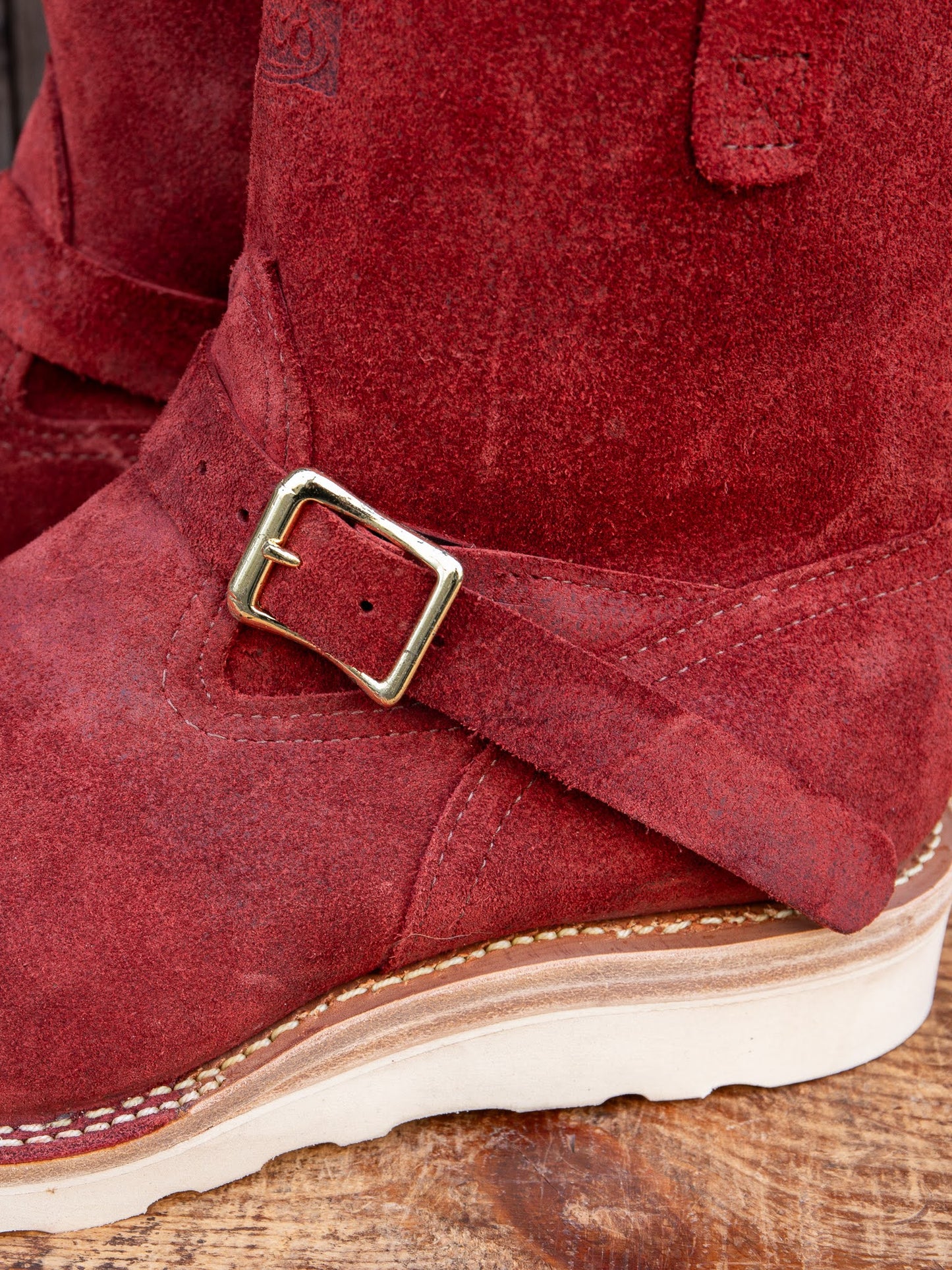 MORRISON Roughout Burgundy 9" Height #4014 Vibram Natural 〈9 1/2EE〉