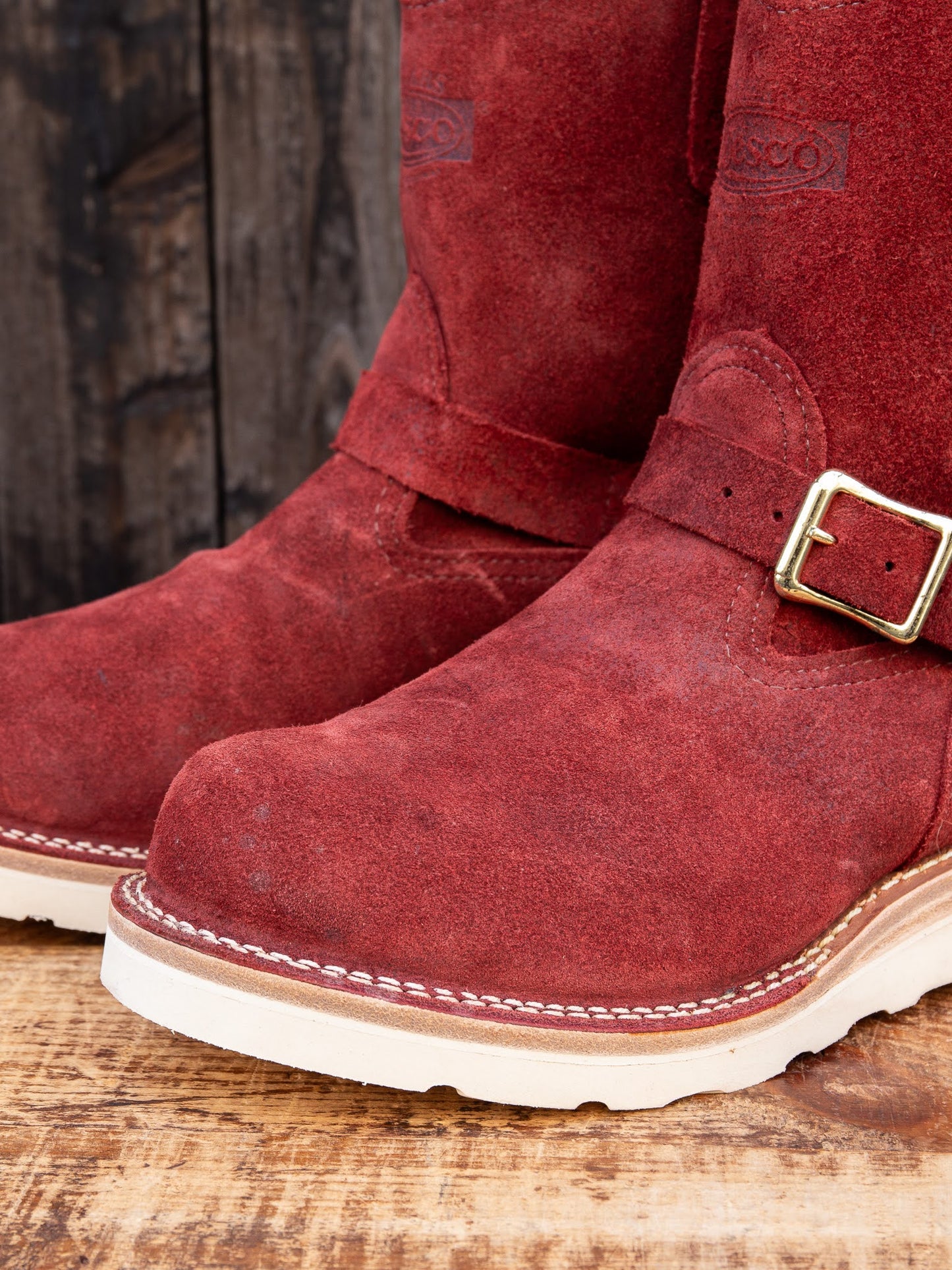MORRISON Roughout Burgundy 9" Height #4014 Vibram Natural 〈9 1/2EE〉