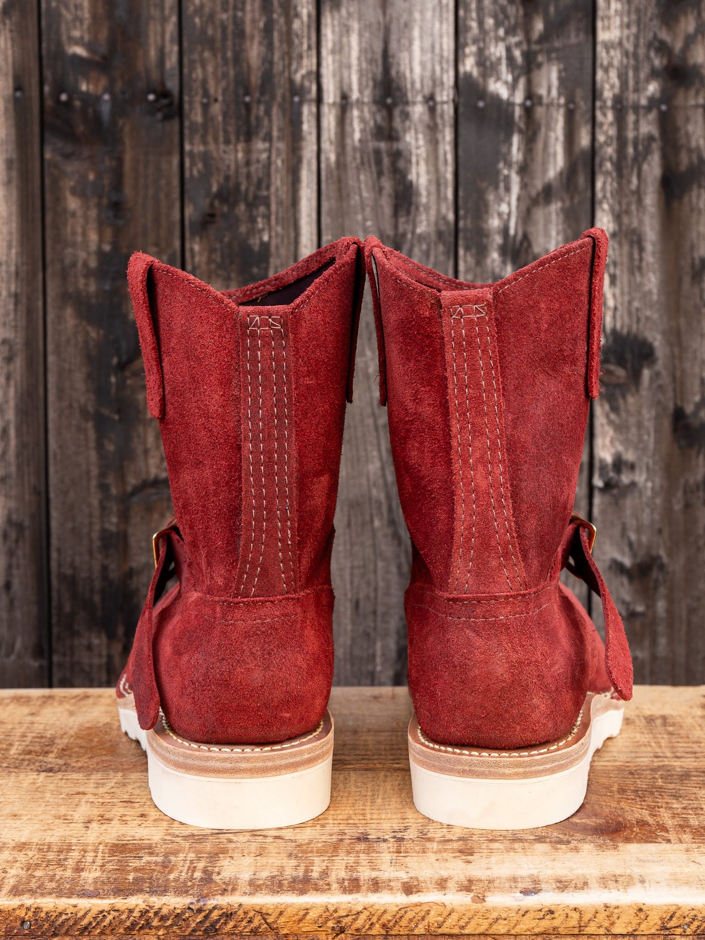 MORRISON Roughout Burgundy 9" Height #4014 Vibram Natural 〈9 1/2EE〉