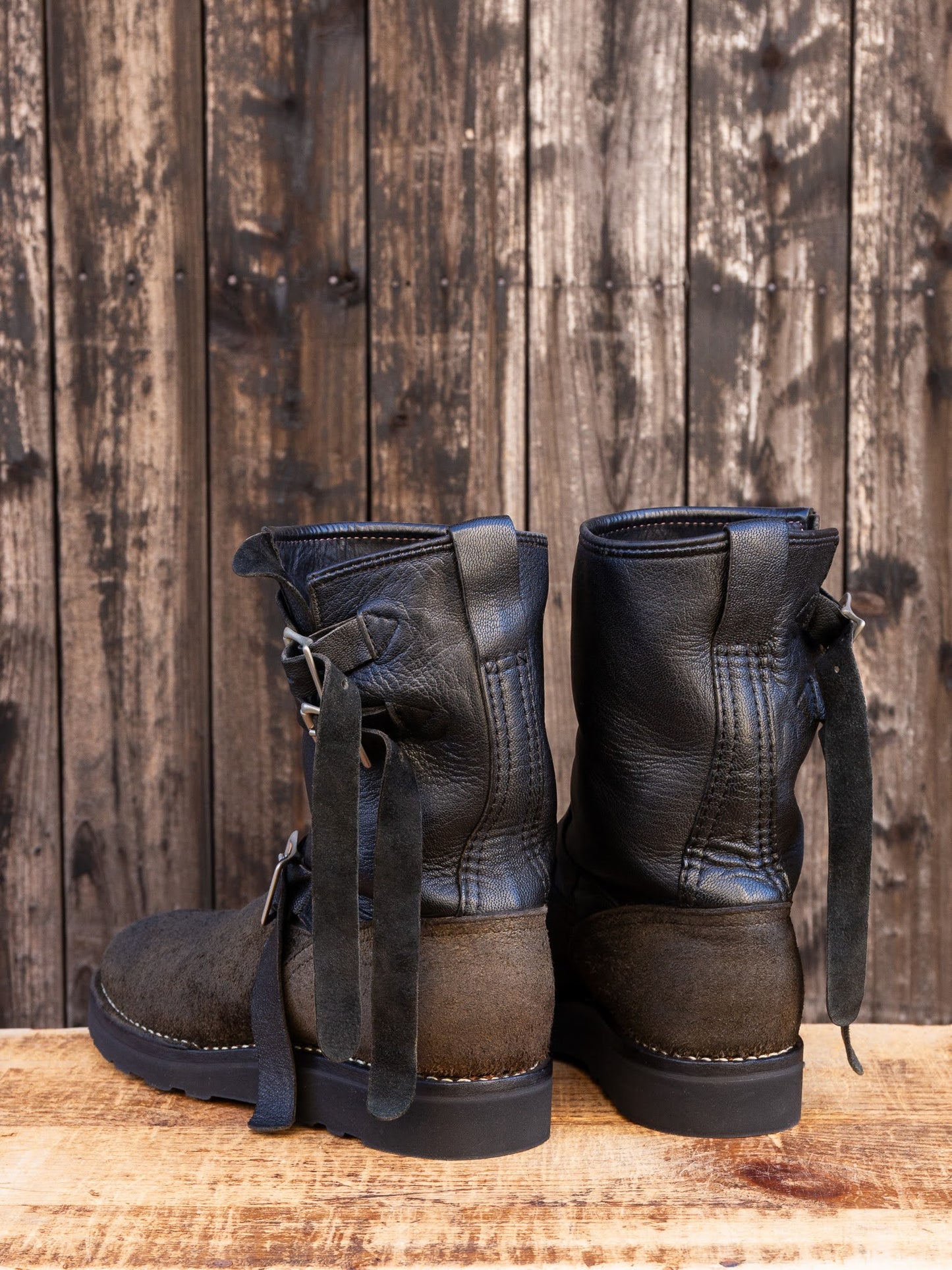 GOATSKIN BOSS Black Tie Domain Roughout x Black Goatskin 9"Height Raptor Sole Black 〈7 1/2E〉