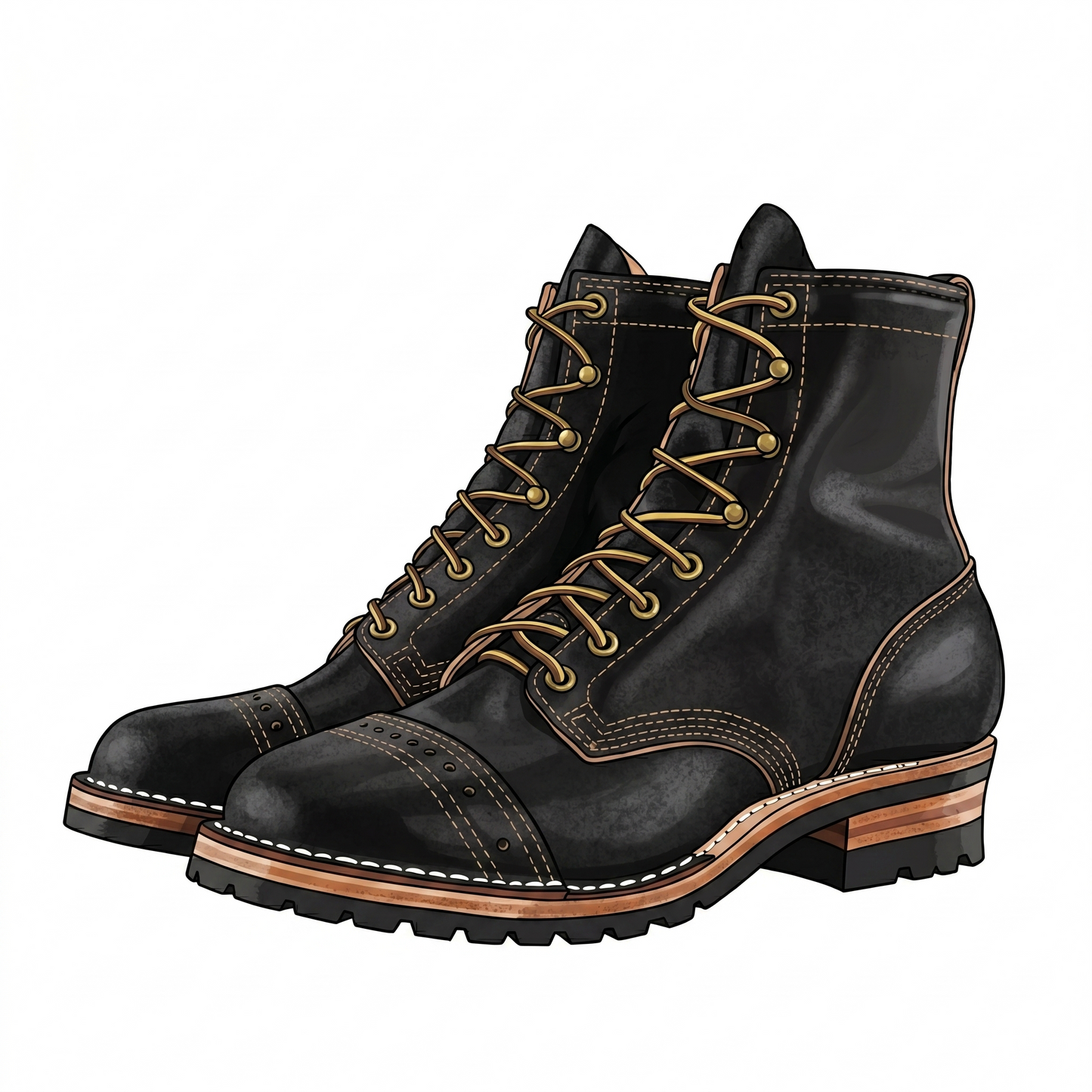 WARREN Black Waxed 〈8 1/2E〉or〈9E〉