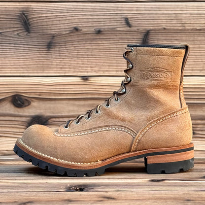 JOBMASTER Roughout Burlap x Black 8"Height #100 Vibram〈10D〉