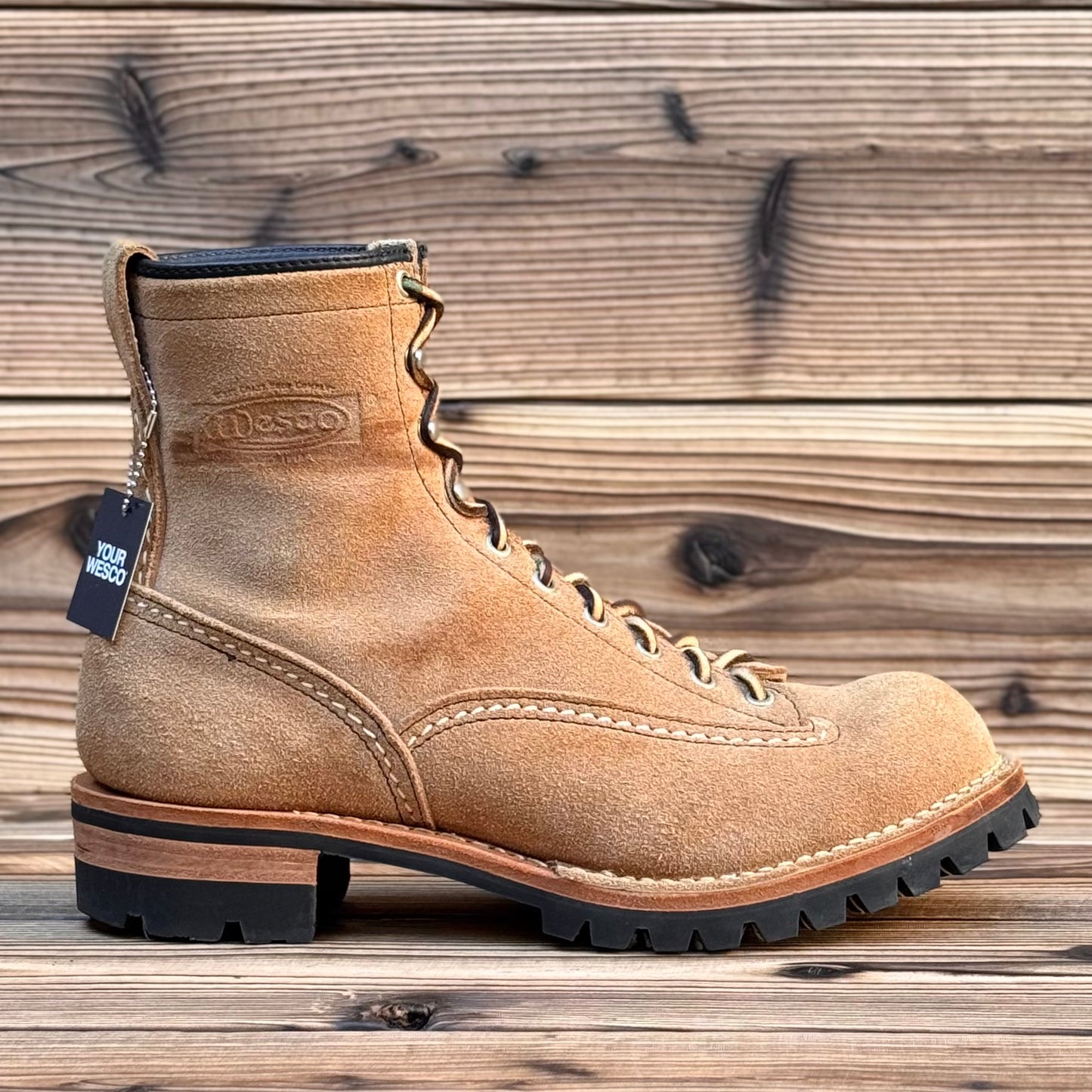 JOBMASTER Roughout Burlap x Black 8"Height #100 Vibram〈10D〉