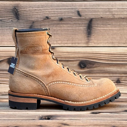 JOBMASTER Roughout Burlap x Black 8"Height #100 Vibram〈10D〉