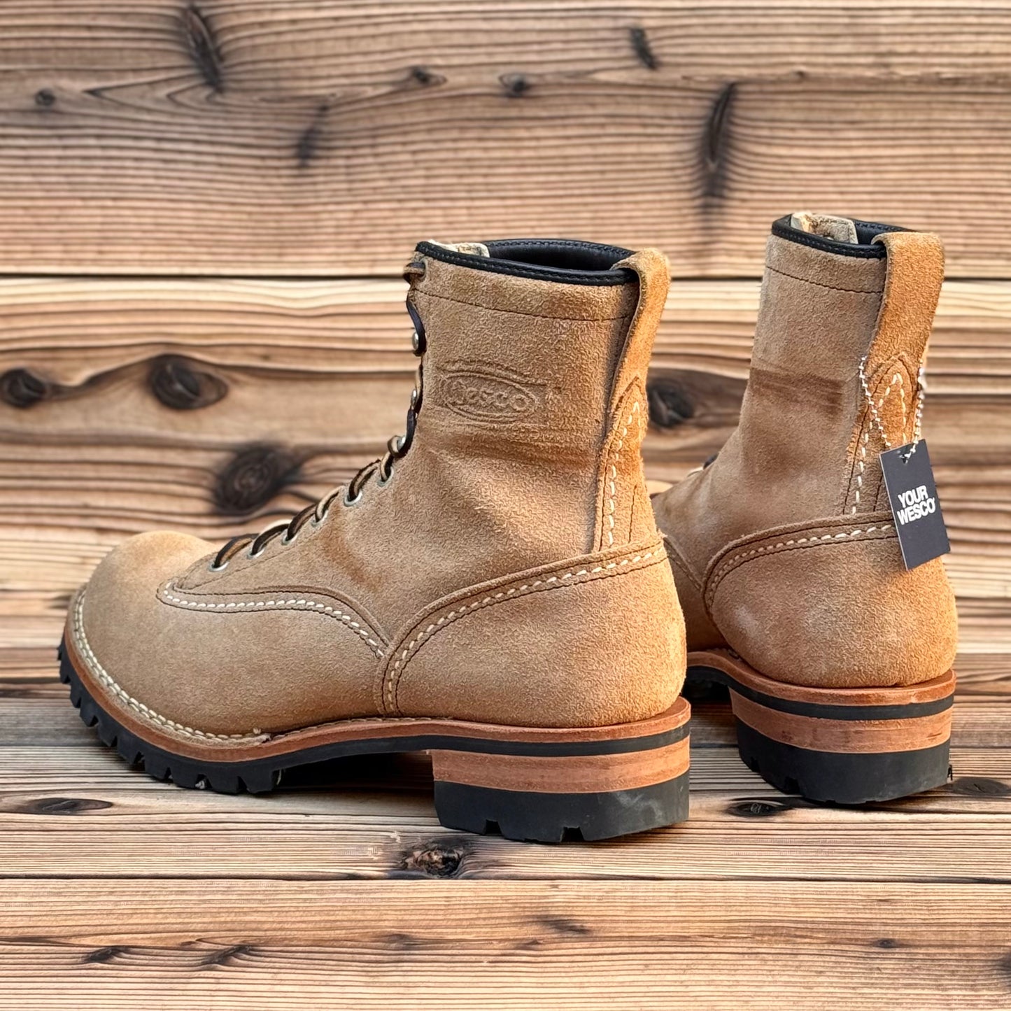 JOBMASTER Roughout Burlap x Black 8"Height #100 Vibram〈10D〉