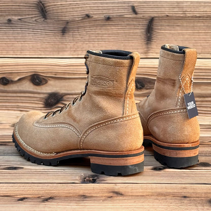 JOBMASTER Roughout Burlap x Black 8"Height #100 Vibram〈10D〉