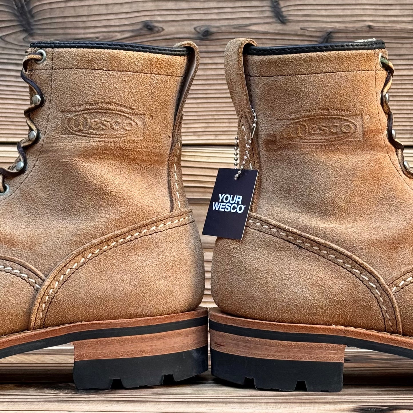 JOBMASTER Roughout Burlap x Black 8"Height #100 Vibram〈10D〉