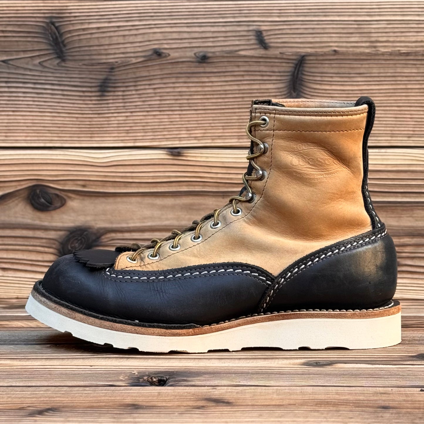 JOBMASTER Black x Burlap 8"Height  #4014 Vibram Natural〈10E〉