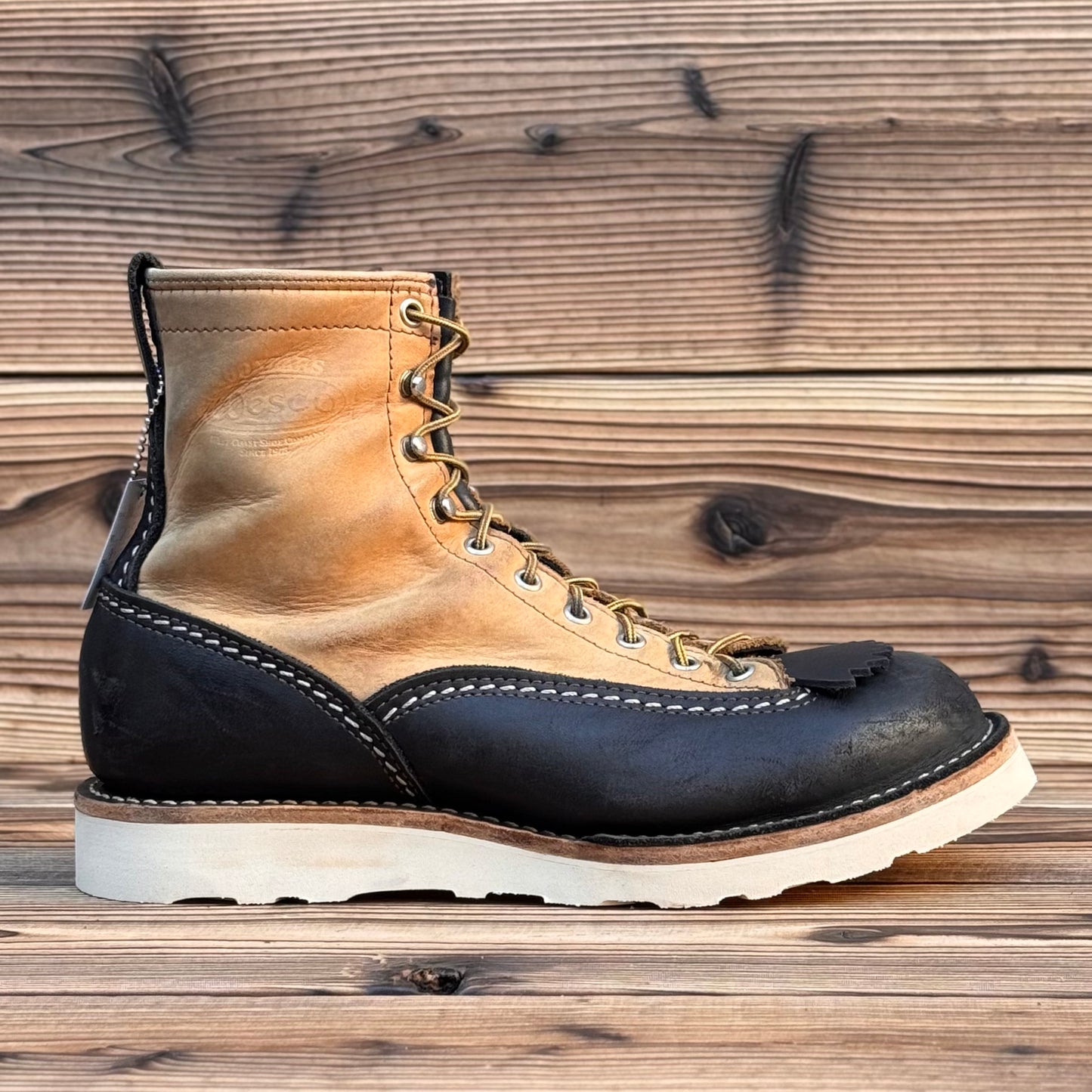 JOBMASTER Black x Burlap 8"Height  #4014 Vibram Natural〈10E〉