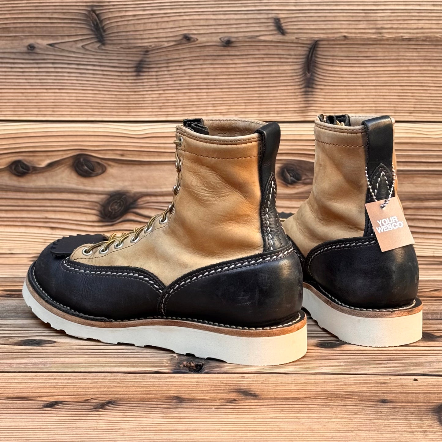 JOBMASTER Black x Burlap 8"Height  #4014 Vibram Natural〈10E〉
