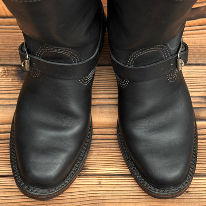 Narrow Wesco Engineer Boots Black Fire 10"Height #700 Vibram〈7E〉
