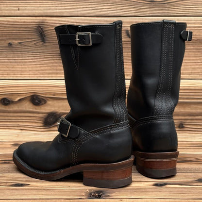 Narrow Wesco Engineer Boots Black Fire 10"Height #700 Vibram〈7E〉