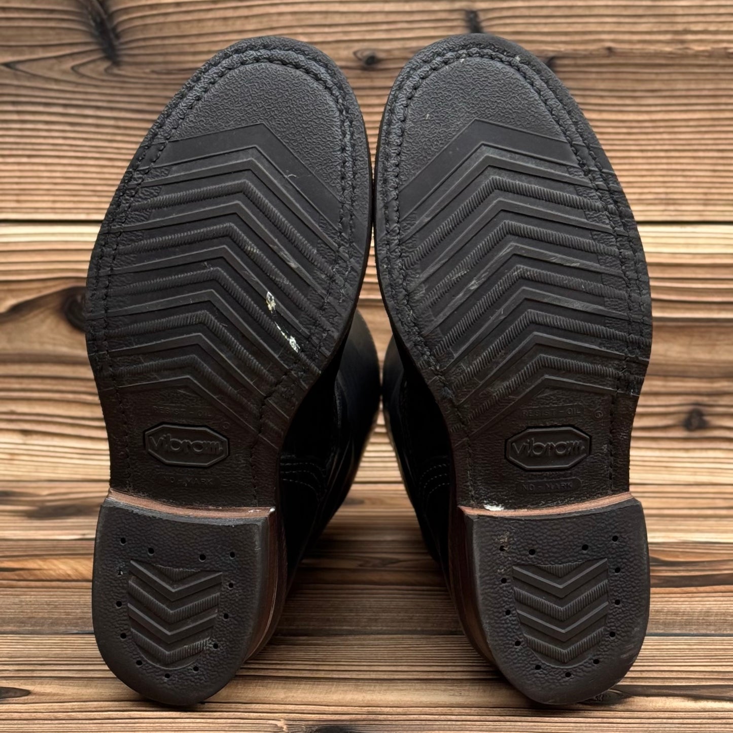 Narrow Wesco Engineer Boots Black Fire 10"Height #700 Vibram〈7E〉