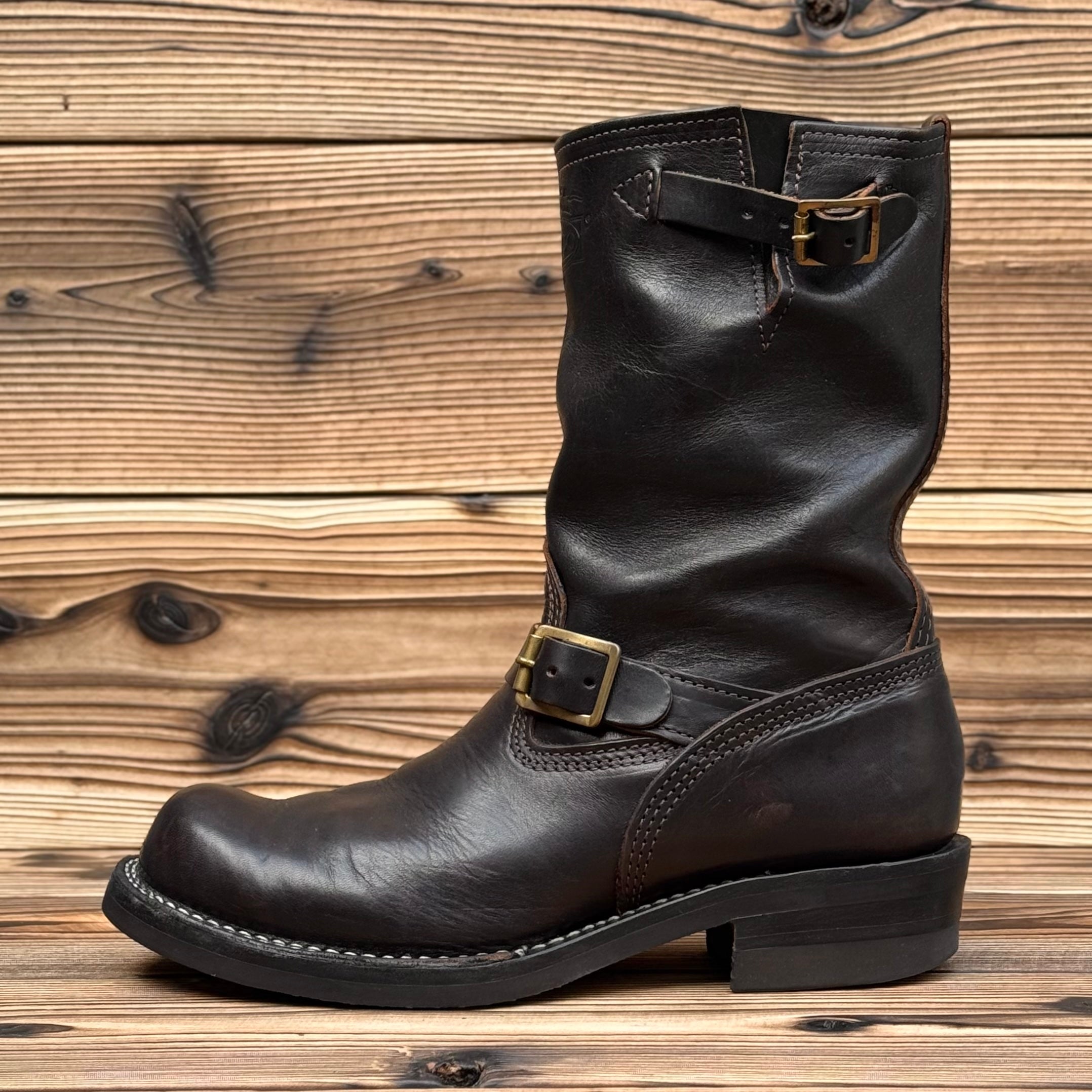 【ヴィンテージ・美品】WESTERN SPIRIT (ウェスターン スピリット) Narrow Wesco Engineer Boots Black Fire 10