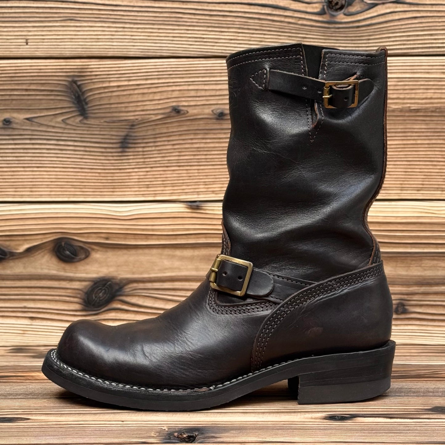 CENTURY BOSS Black Horsehide 10"Height #700 Vibram〈10E〉