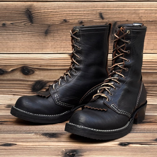 JOBMASTER 1st Black Horsehide 10"Height #705 Vibram〈10E〉