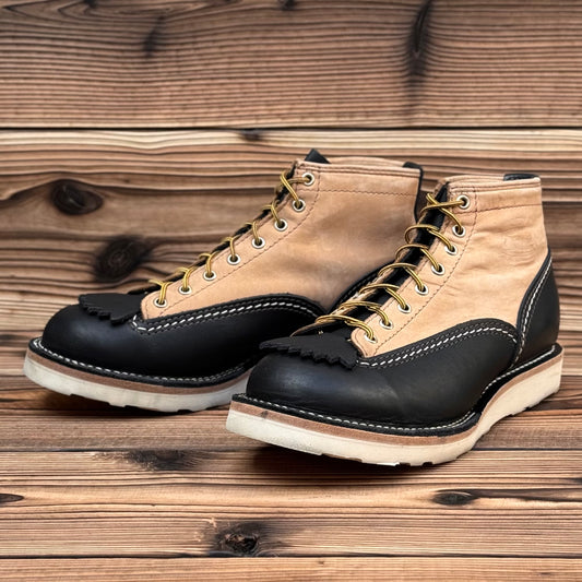 JOBMASTER Black x Burlap 6"Height #4014 Vibram Natural〈8E〉