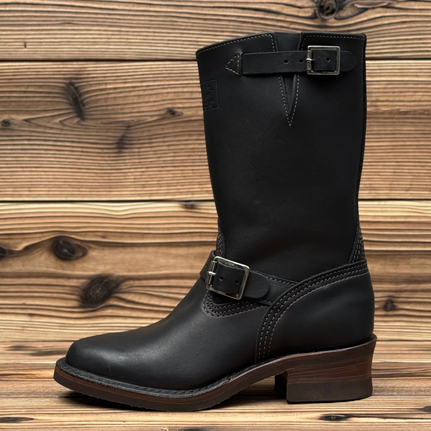 Narrow Wesco Engineer Boots Black Fire 10"Height #700 Vibram〈7D〉