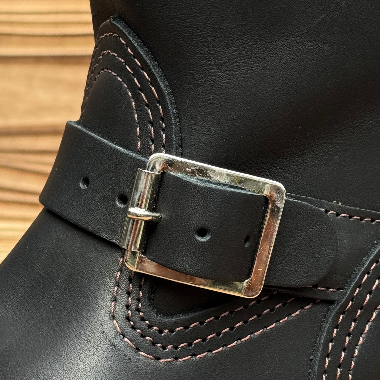 Narrow Wesco Engineer Boots Black Fire 10"Height #700 Vibram〈7D〉