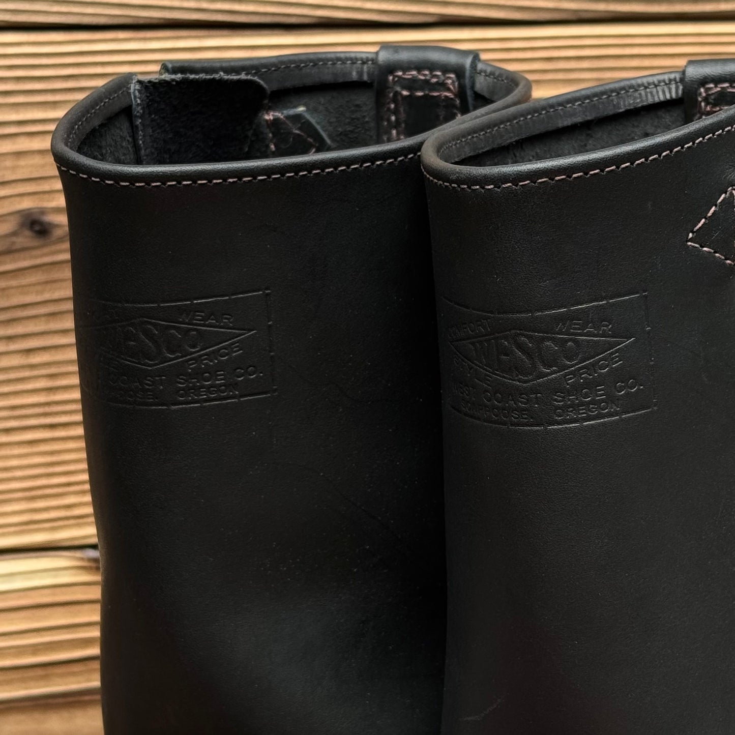 Narrow Wesco Engineer Boots Black Fire 10"Height #700 Vibram〈7D〉