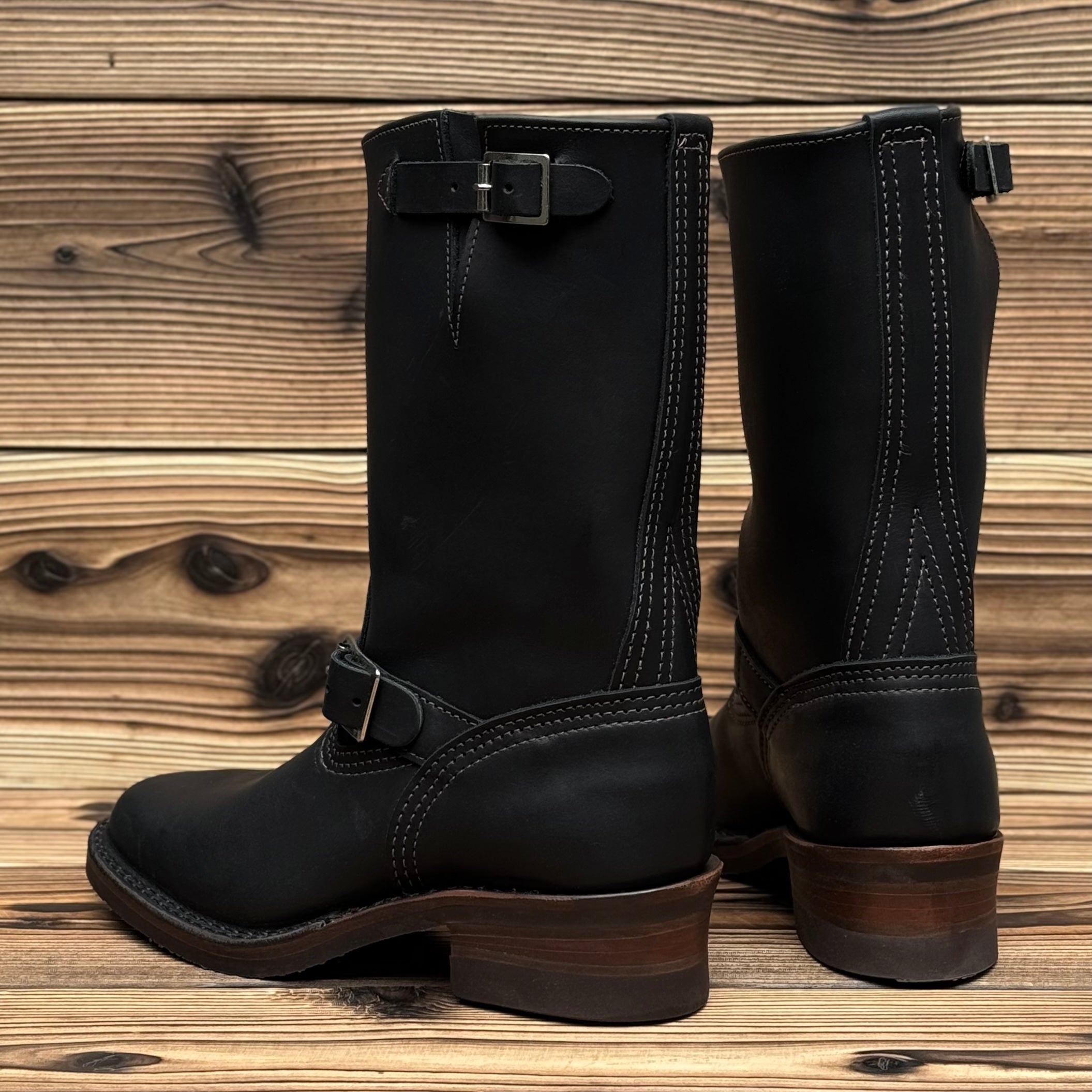 Narrow Wesco Engineer Boots Black Fire 10