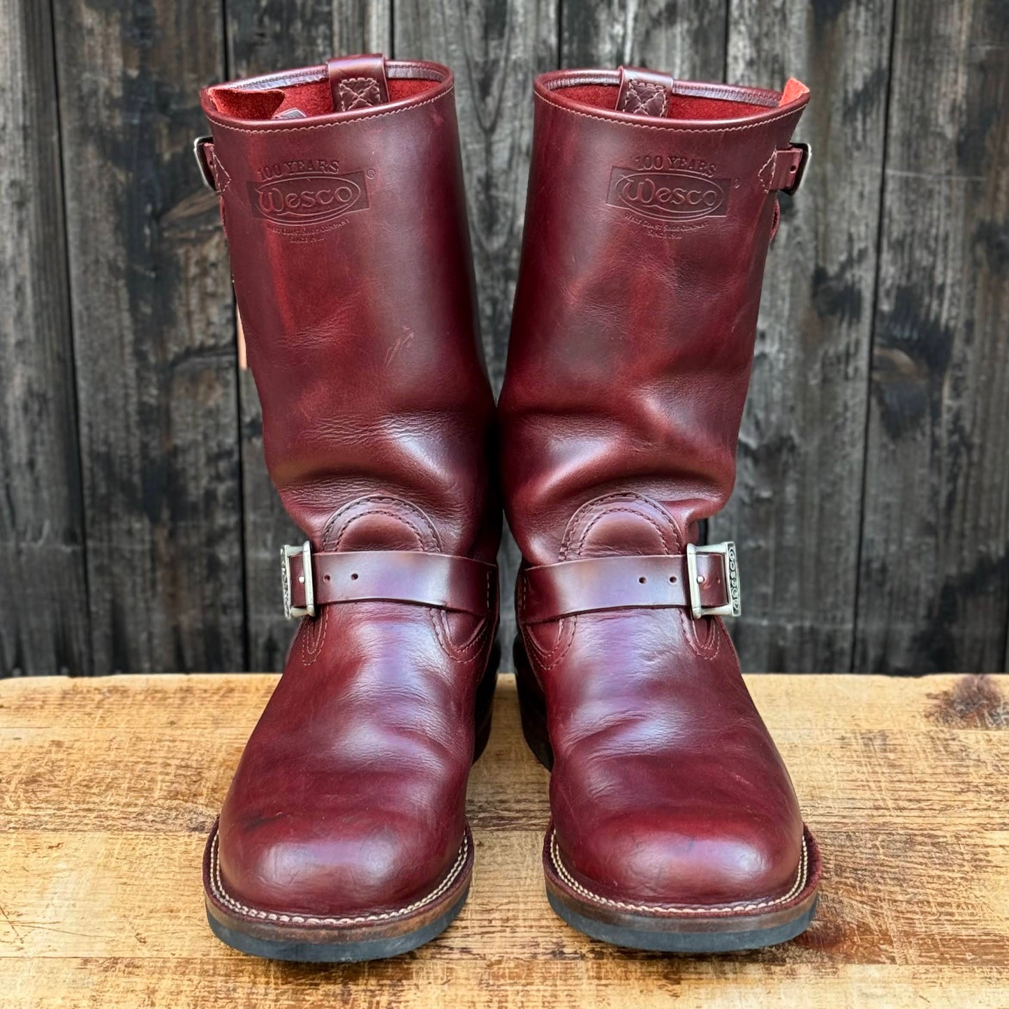 BOSS Burgundy Domain 11" Height #430sole WESCO Buckles 〈9 1/2EE〉