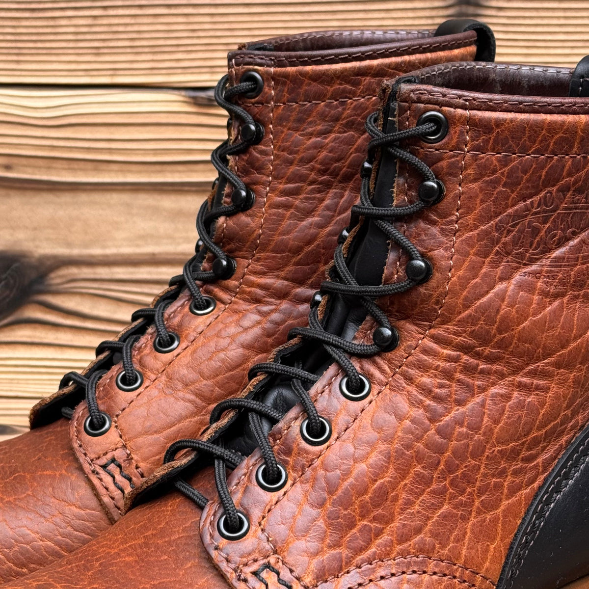 JOBMASTER Brown Bison x Black Tie Domain 8"Height #705 Vibram〈7EEE〉