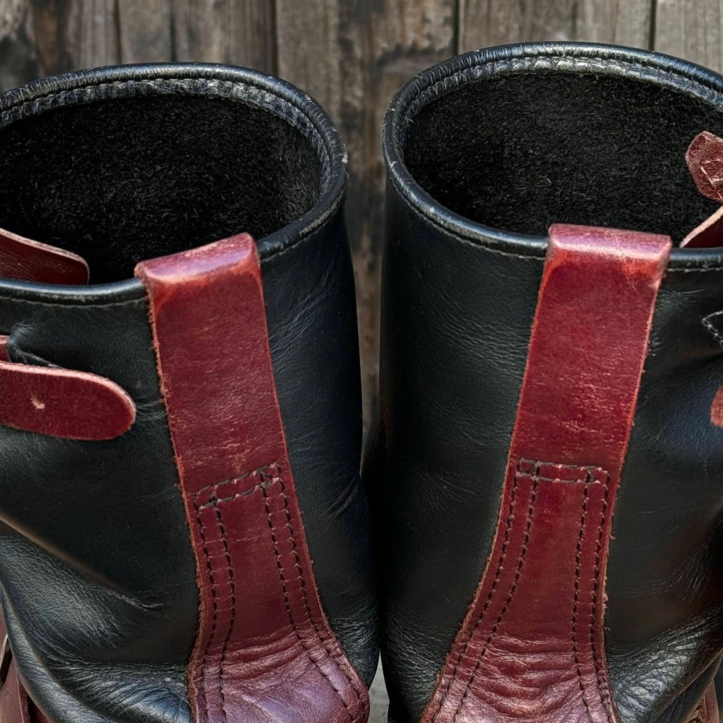 BOSS Black Tie × Burgundy 9" Height #700sole Roller Buckle 〈6 1/2EE〉