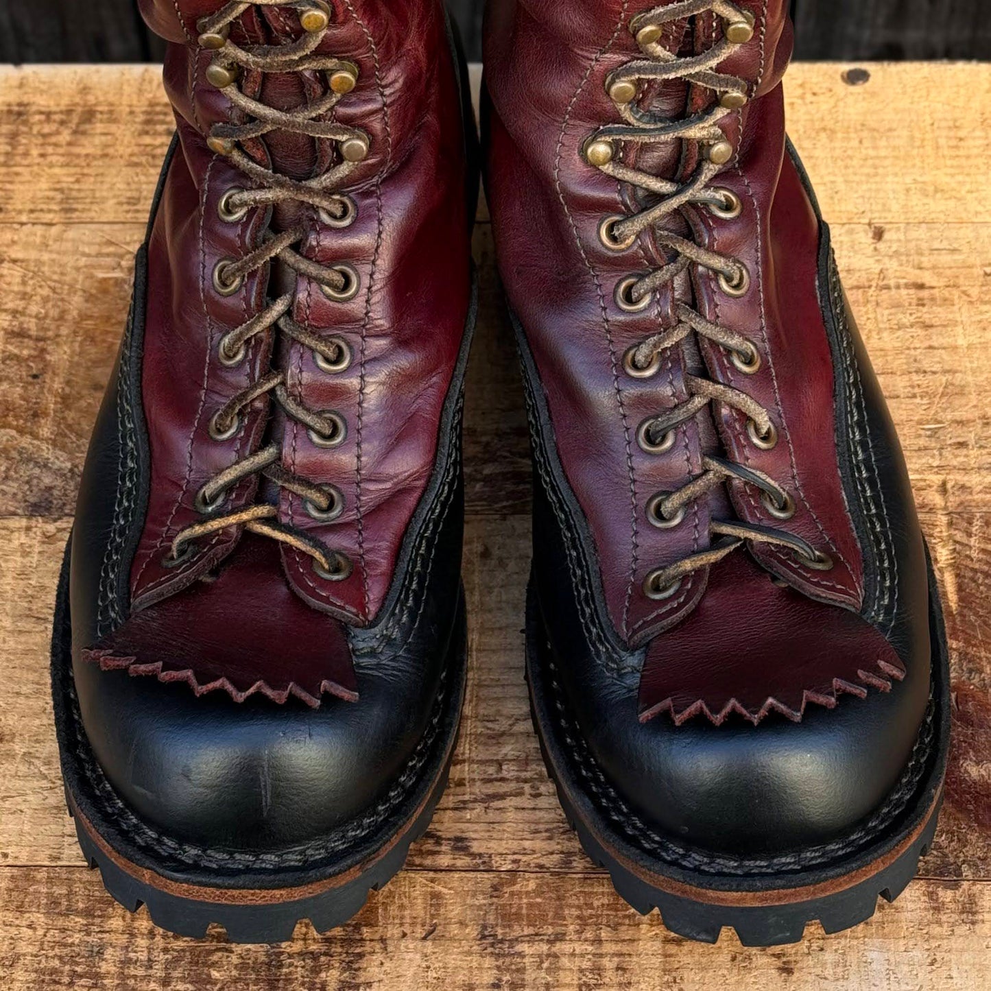 JOBMASTER Black Tie Domain × Burgundy Domain 10" Height #100sole〈7EE〉