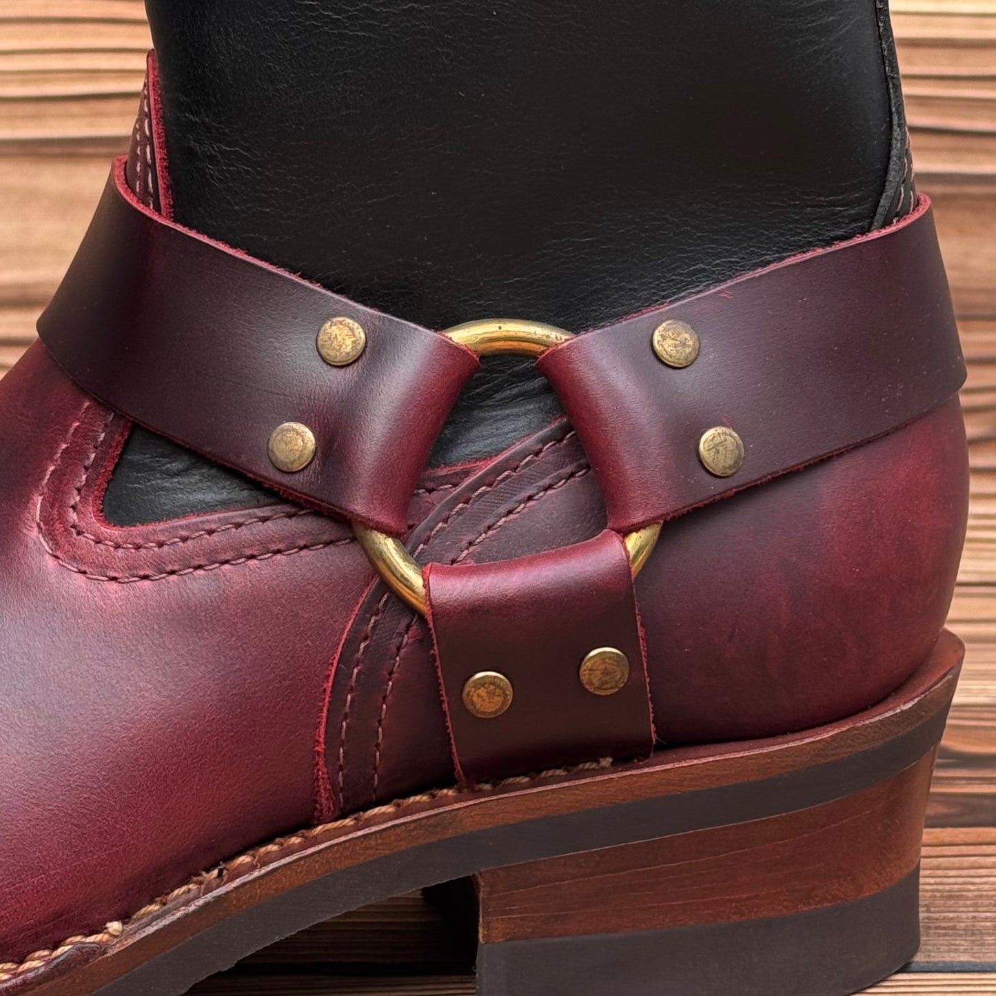HARNESS Burgundy Domain x  Black Tie Domain  11"Height #700 Vibram〈7E〉