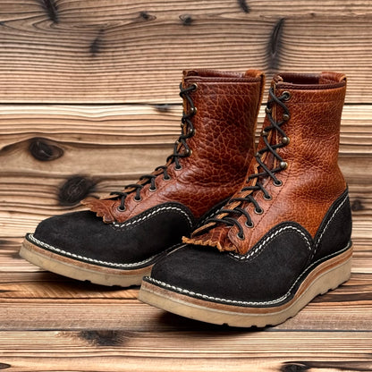 JOBMASTER Roughout Black x Brown Bison 8"Height Raptor Camel〈7D〉