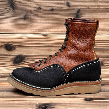 JOBMASTER Roughout Black x Brown Bison 8"Height Raptor Camel〈7D〉