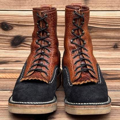 JOBMASTER Roughout Black x Brown Bison 8"Height Raptor Camel〈7D〉