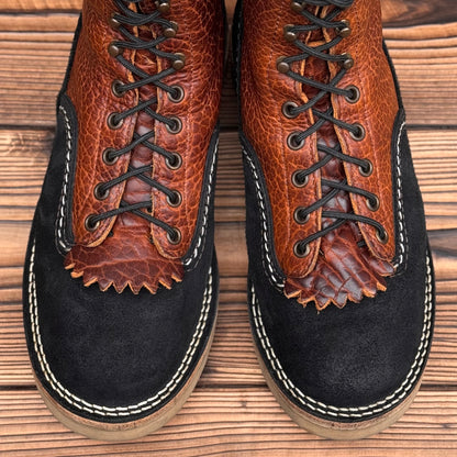 JOBMASTER Roughout Black x Brown Bison 8"Height Raptor Camel〈7D〉