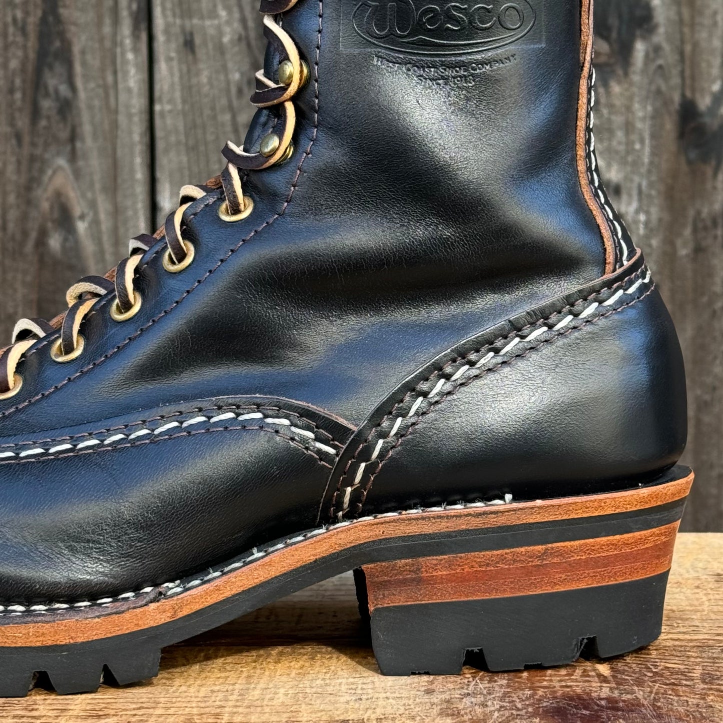 JOBMASTER Horween Black Horsehide 8" #100 Vibram 〈7 1/2E〉