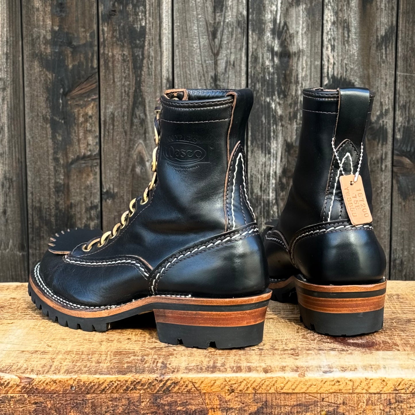 JOBMASTER Horween Black Horsehide 8" #100 Vibram 〈7 1/2E〉