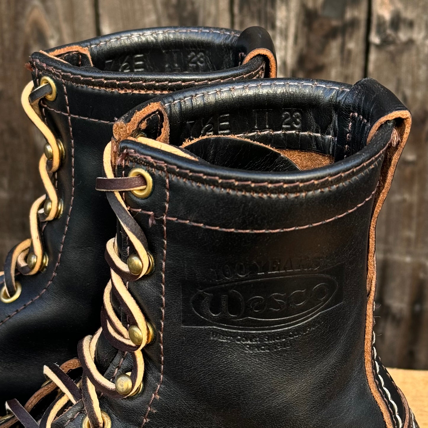 JOBMASTER Horween Black Horsehide 8" #100 Vibram 〈7 1/2E〉